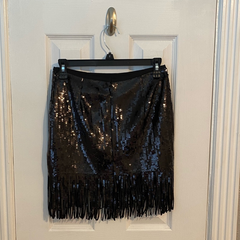 NWT Le Superbe Size 0 Black Sequin Mini Skirt